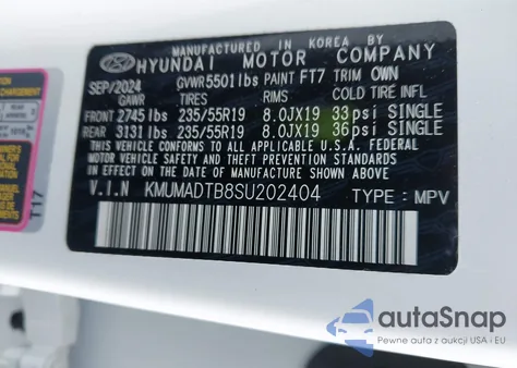 2025 Genesis Gv70 2.5T Awd из США, поврежденный, VIN KMUMADTB8SU202404